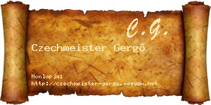 Czechmeister Gergő névjegykártya