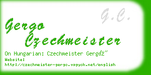 gergo czechmeister business card